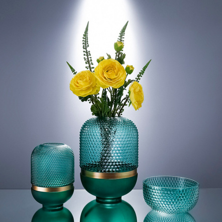 Мебель и интерьер/Вазы Cloyd DOTT Vase / выс. 21 см - зелен. стекло (арт.50032) фото 3