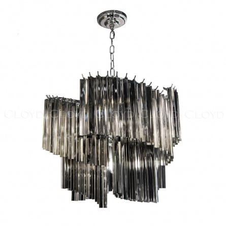 Люстра Cloyd EVOLUTE-B C10 / Ø60 см - хром - дымчатое стекло (арт.11266) фото 1