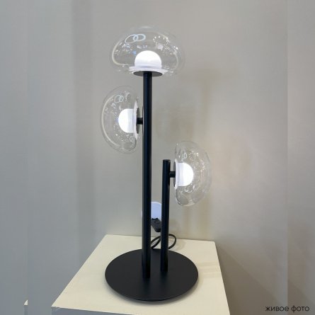 Настольная лампа Crystal Lux BOSQUE LG3 BLACK/TRANSPARENT фото 7