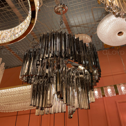 Люстра Cloyd EVOLUTE-B C10 / Ø60 см - хром - дымчатое стекло (арт.11266) фото 3