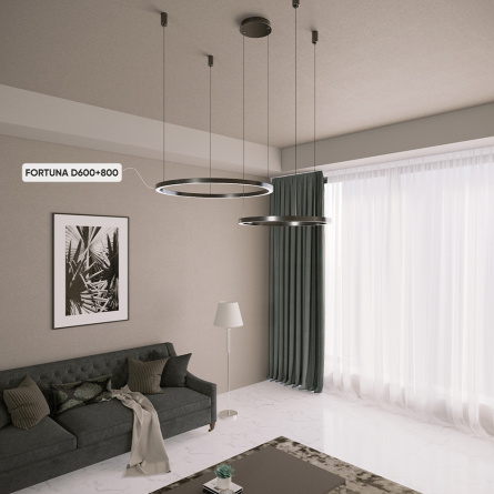 Люстра Crystal Lux FORTUNA SP123W LED BLACK фото 3