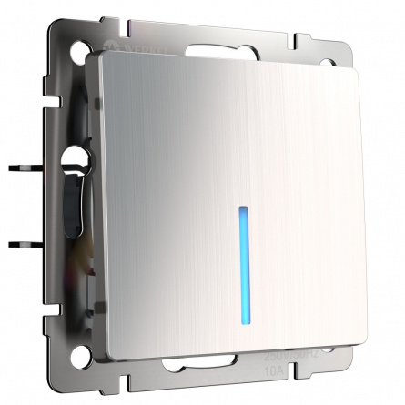 Выключатель Встраиваемые механизмы глянцевый никель W1110102 фото 1