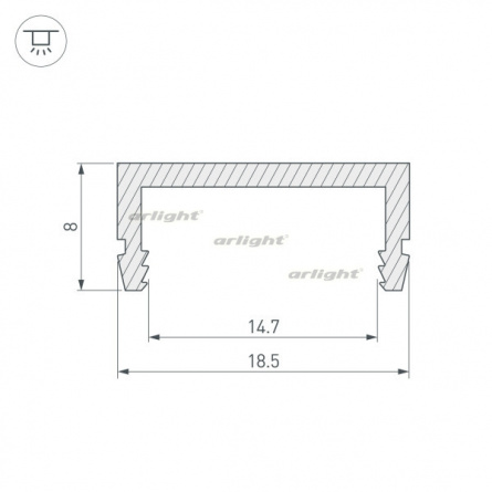 Профиль для светодиодной ленты  027088 фото 2