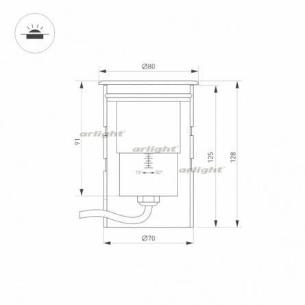 Встраиваемый светильник уличный GROUND 028065 фото 2