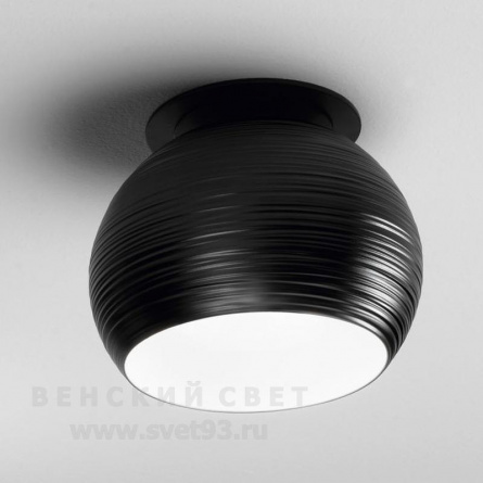 Светильник потолочный 480/30PF/E black IDL Италия  24W 23 см Черного цвета Ischia фото 1