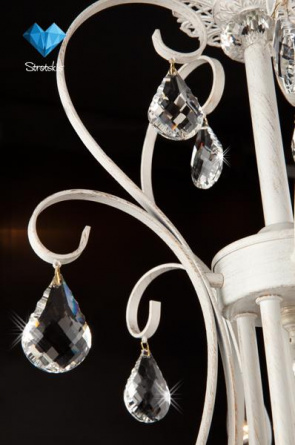 Подвесная люстра Alda 3305/5 белый с золотом фото 2