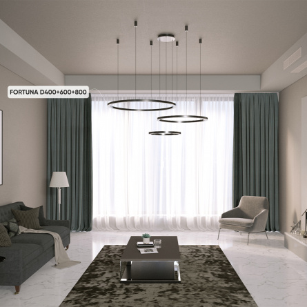 Люстра Crystal Lux FORTUNA SP123W LED BLACK фото 14