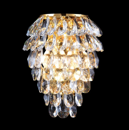 Бра Crystal Lux CHARME AP3 GOLD/TRANSPARENT фото 1