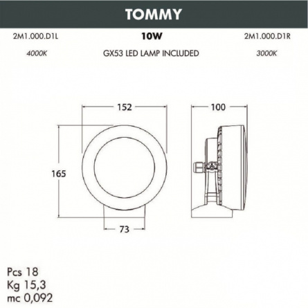 Архитектурная подсветка Tommy 2M1.000.000.WXD1L фото 3