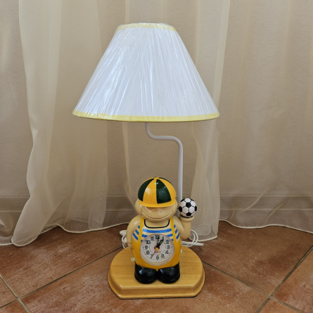 Детский светильник настольная лампа часы будильник Футболист Orion LA 4K/1014 фото 1