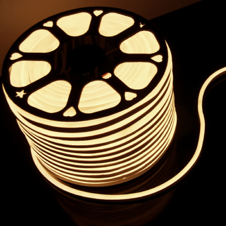 Гибкий неон LS 001 220V 9,6 IP67 Гибкий неон 220V 9,6W 120Led 2835 IP67 односторонний теплый белый, 50 м фото 2