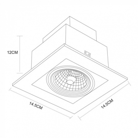 Точечный светильник Cardani Medio A5930PL-1BK фото 2