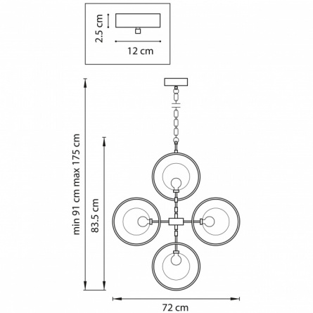 Подвесная люстра Alfa 745077 фото 2