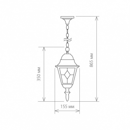 Уличный светильник подвесной Vega черный Vega H черный фото 3