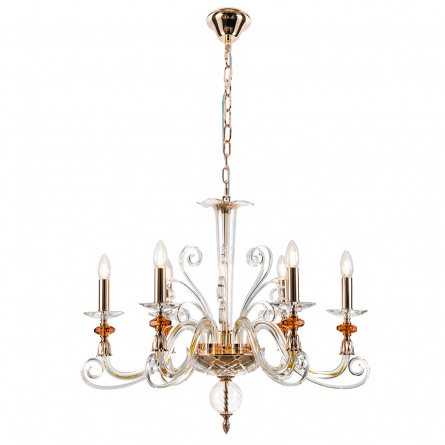 Бра Crystal Lux CATARINA AP1 V2 GOLD/TRANSPARENT-COGNAC фото 10