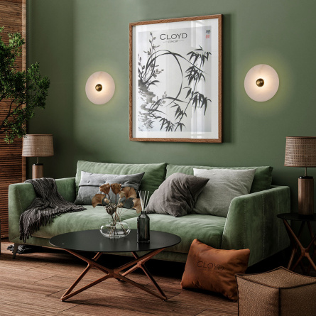 Бра Cloyd AXIOM-A W1 / Ø30 см - алебастр - латунь (арт.20332) фото 2