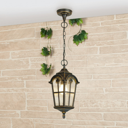 Уличный светильник подвесной Mira Mira H черное золото фото 1