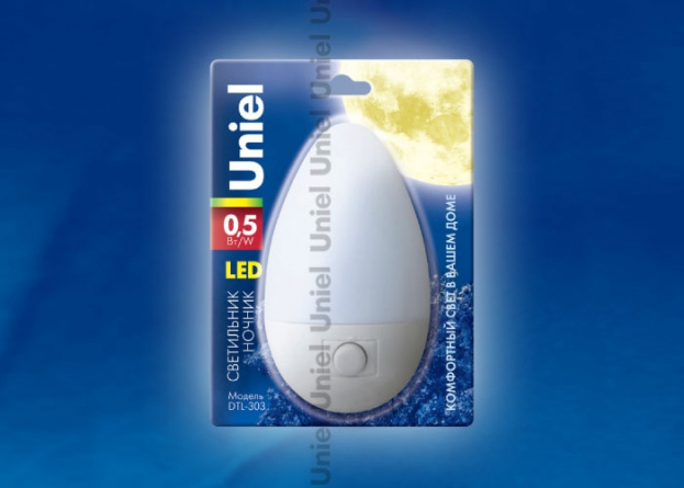 Ночник  DTL-303-Овал/White/3LED/0,5W фото 1